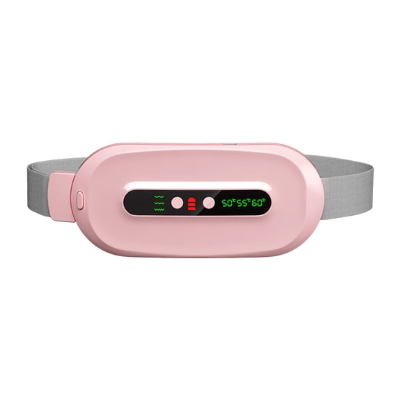 SIYTUAU Heating Belt For Waist Massage With Hot Compress Function Relieves Dysmenorrhea Plastic Material Pink Color 3 Mode Vibration Usb Powered Gift For Girls Pink