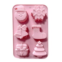SIYTUAU Holiday Silicone Molds For Christmas Baking Mini Cakes Chocolates And Soaps In Santa Tree Snowman Designs Food Grade Material For Festive Treats And Crafts 1 Piece A