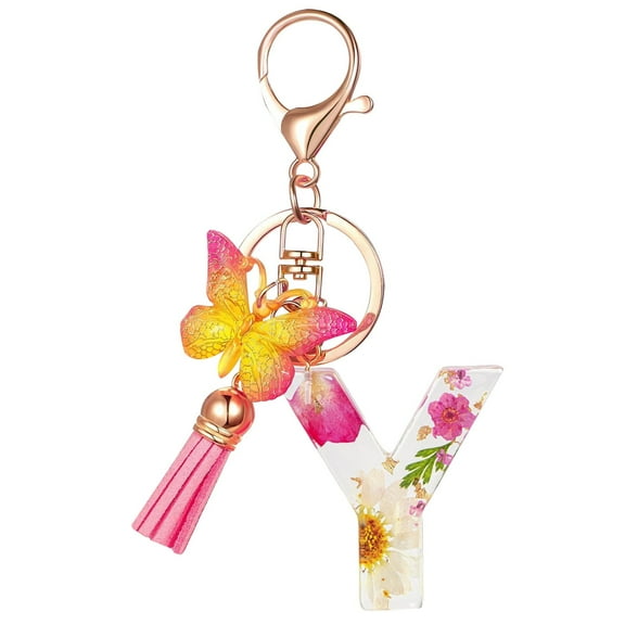 SIYTUAU Initial Letter Keychain Y Cute Style For Gift Giving Birthday Travel Graduation Housewarming Parties Plastic Material Personalize Keychain Y