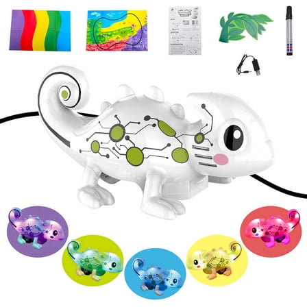 SIYTUAU Kids Inductive Chameleons Changeable Colors With Sound Model Toy 3Ml Fun Interactive Reptile Pet As Shown Cotton Material As show