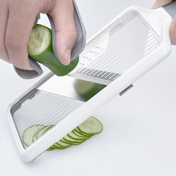 SIYTUAU Kitchen Multi Function Chopper Vegetable Slicer Grater Tool Potato Peeler Slicer Food Processor Utensil White Plastic Ergonomic Design White
