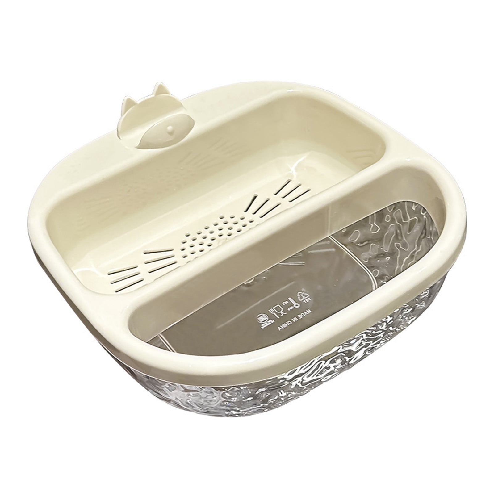 SIYTUAU Kitchen Organizer Basket Food Safe Plastic Drainer Space Saving ...