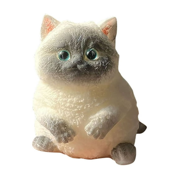SIYTUAU Kitty Squishy Stress Relief Toys Super Soft Cat Shaped Sensory Fidget Toys For Kitty Lovers Anxiety Relief Funny Decompression Gift With Slow Rising Material Siamese Cat C