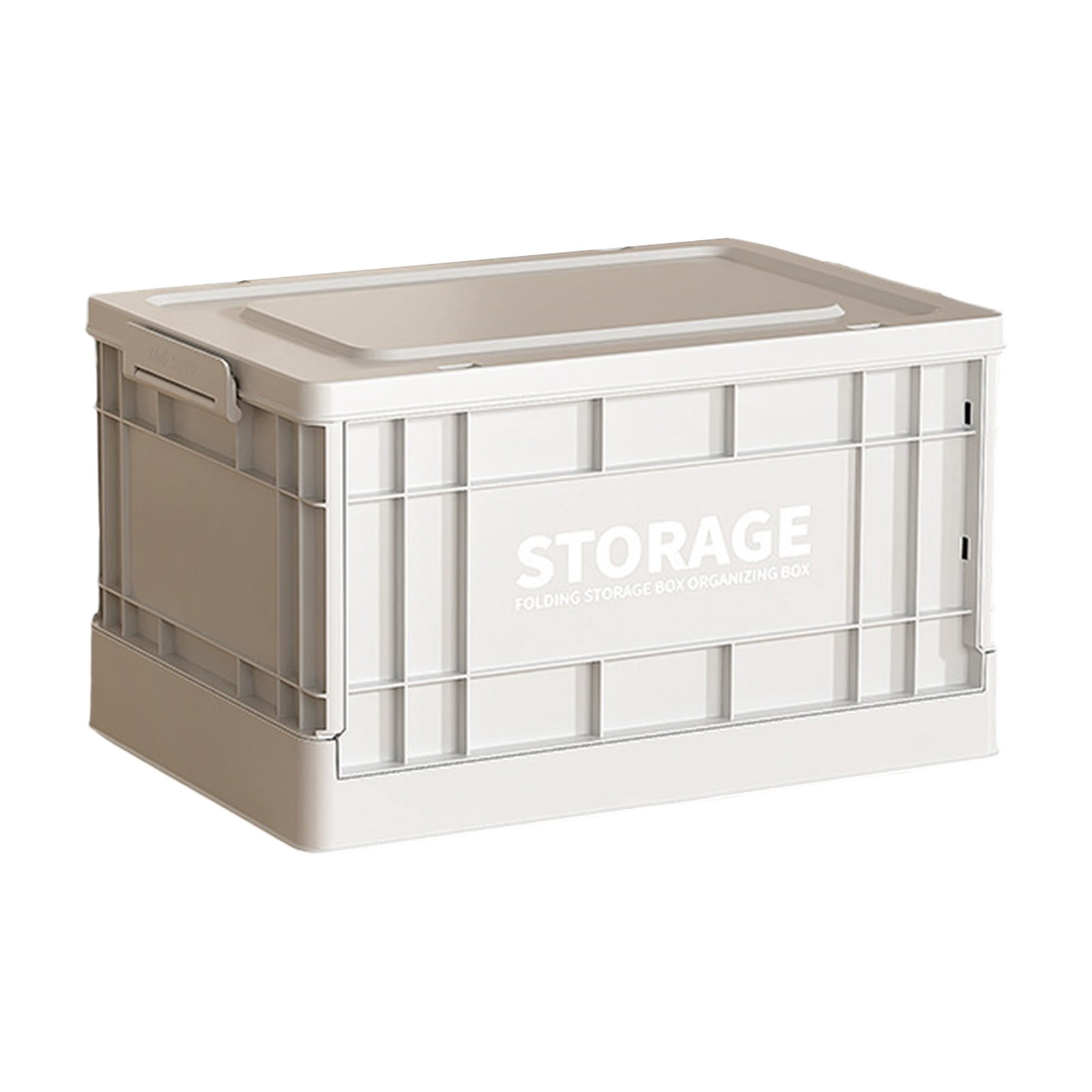SIYTUAU Large Foldable Clothes Storage Box Plastic Organizer Bin Gray ...