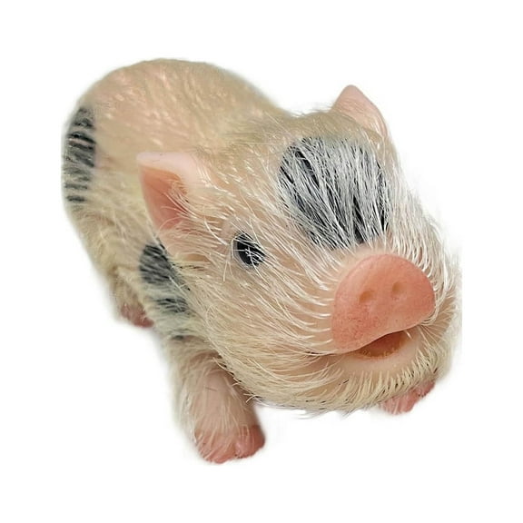 SIYTUAU Lifelike Mini Pig Reborn Doll 5 Inch Full Soft Body Realistic Animal Toy Silica Gel Material Lightweight Design For Early Learning Activities - Mini Pig Stuffed Animal D
