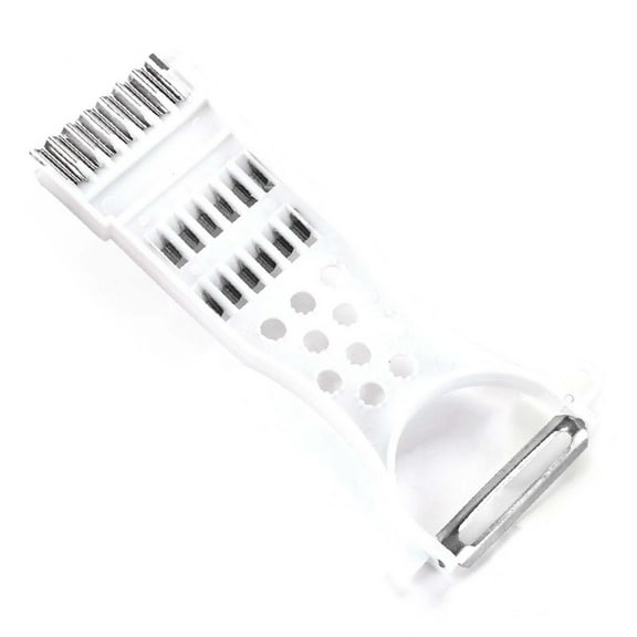 SIYTUAU Multipurpose Stainless Steel Kitchen Peeler Vegetable Fruit Peeler Parer Cutter Ergonomic Grip Utility Tool White Plastic Handle Peeler White
