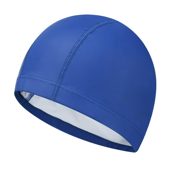 SIYTUAU Navy Blue Swim Cap Unisex Adult Waterproof Pu Coated 9.44X7.08In For Hair Protection During Pool Activities Swimming Lessons And Training Navy