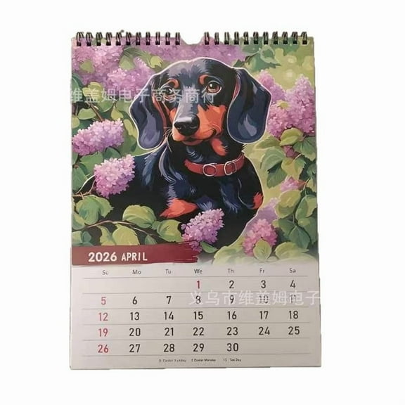 SIYTUAU Paper 2026 Dachshund Calendar Dog Themed Wall Calendar For Home Office Planning And Scheduling Dachshund Calendar