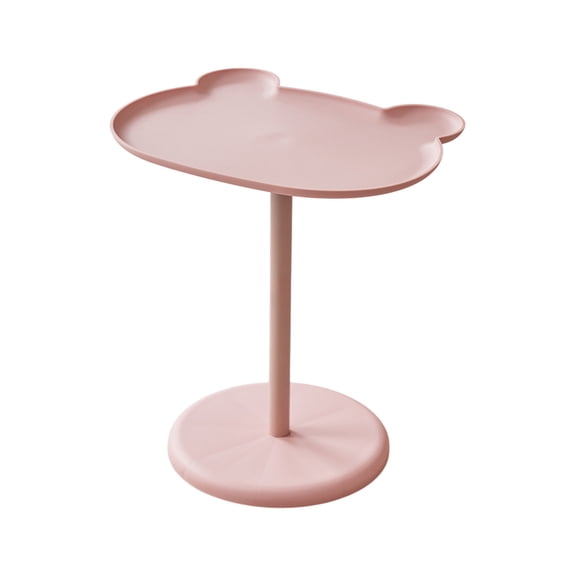 SIYTUAU Pink Bear Theme Small Coffee Table Lightweight Side Table With Flat Surface For Tatami Tea Decor 20.47X18.5 Inches Pink