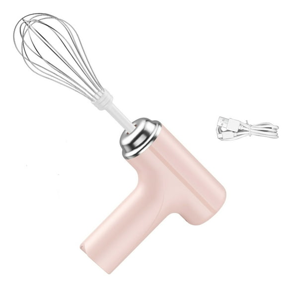 SIYTUAU Pink Electric Beater Portable Wireless Three Speed Power Adjustment Handheld Mixer For Kitchen Baking Eggs Cream Plastic Material Easy To Use A