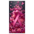 thumbnail image 1 of SIYTUAU Pink Ribbon Door Cover Background Cloth For Breast Cancer Awareness Polyester Fabric 35.43 X 70.87 Inches Design C C, 1 of 6