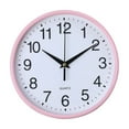 thumbnail image 1 of SIYTUAU Pink Round Wall Clock With Roman Numerals And Solid Color Frame Quartz Movement Suction Mount 7.87 Inches Diameter Plastic Material Pink Pink, 1 of 7