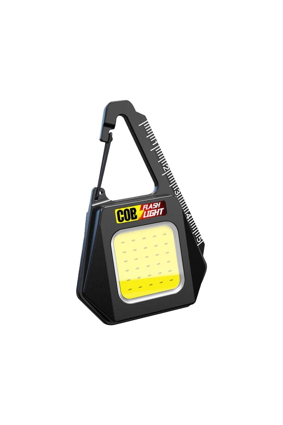 Portable Led Work Light Keychain Flashlight 1000 Lumens Black Free Size Iron Material Rechargeable Mini Light Backpack Camping Emergencies Tool Bottle Opener Black