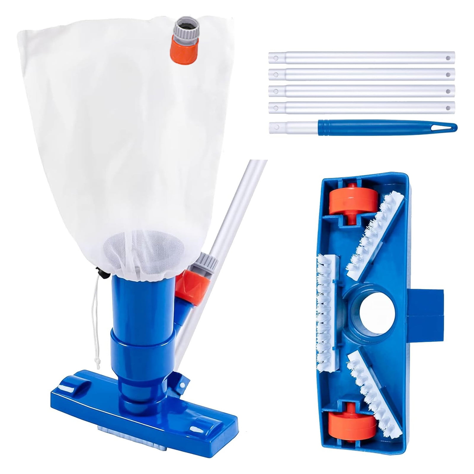 SIYTUAU Portable Swimming Pool Vacuum Cleaner Leaf Rake Mesh Frame Net