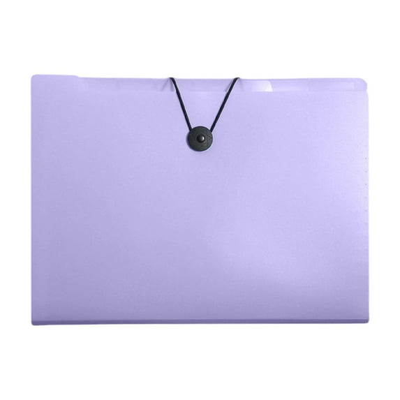 SIYTUAU Purple Plastic A4 Accordion File Organizer 8 Pockets Document Folder 12.8X9.44X1.96In For Paper Test Sheets Receipts Office School Supplies Storage Purple