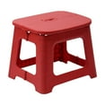 thumbnail image 1 of SIYTUAU Red Folding Step Stool 9X8X7 Inch Plastic Portable Space Saver For Home Office Outdoor Camping Foldable Stool Red, 1 of 7