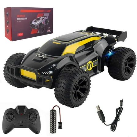 SIYTUAU Remote Control Off Road Vehicle Hobby Racing Toy With Led Lights High Speed Action Play Car 24Ghz Operation System yellow