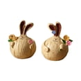 thumbnail image 1 of SIYTUAU Resin Easter Bunny Ornaments Cartoon Rabbit Couple Holding Flowers For Courtyard Desktop Cute Healing Home Decoration, 1 of 6