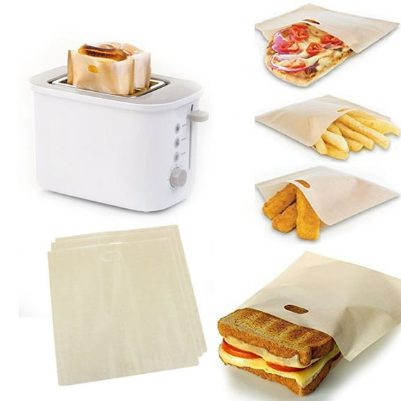 SIYTUAU Reusable Toaster Bag Sandwich Cooking Bag Heat Resistant Bag Non-Stick Bag Microwave Bag Toaster Bag Grilling Bag Toast Pouch Cooking Bag Grill Bag As shown