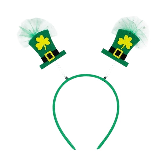 SIYTUAU Saint Patricks Day Headband Irish Festival Party Green Carnival Party Props Decorative Hair Accessory Size C Plastic Material