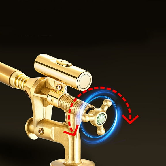 SIYTUAU Self Cooling Multi Purpose Butane Blow Torch With 1300°C Adjustable Flame Led Light For Cooking Baking Welding Metalwork Gold