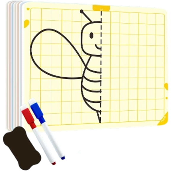 SIYTUAU Set C Symmetrical Drawing Card With Pattern Paper Material For Stem Education Art Activity Set C Drawing Card C