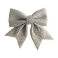 thumbnail image 1 of SIYTUAU Silver Glitter Foam Christmas Bows Hair Ties Two Pack Set For Girls Women Ponytail Holder Accessories Cheerleader Outfit 5.91X4.72 Inch Decorations Silver, 1 of 7