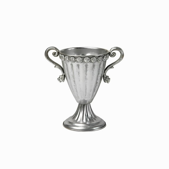 SIYTUAU Silver Iron Vase For Floral Display Wedding Decor Home Office Decoration Metal Urn Vase With Vintage Finish Durable And Elegant Design