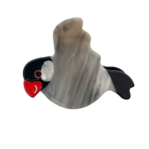 SIYTUAU Small Cute Vinegar Medium Size Ponytail Hair Clip Grey Color Plastic Material Back Of The Head Clip For Women And Girls Grey