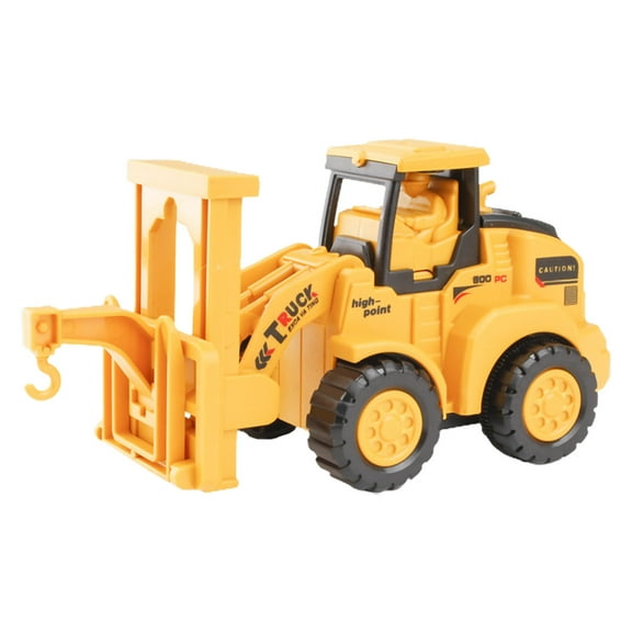 SIYTUAU Small Excavator Push Back Car Toy Construction Vehicle Friction Powered Model A Design No Battery Kids Engineering Fun Yellow Plastic Material For Play A