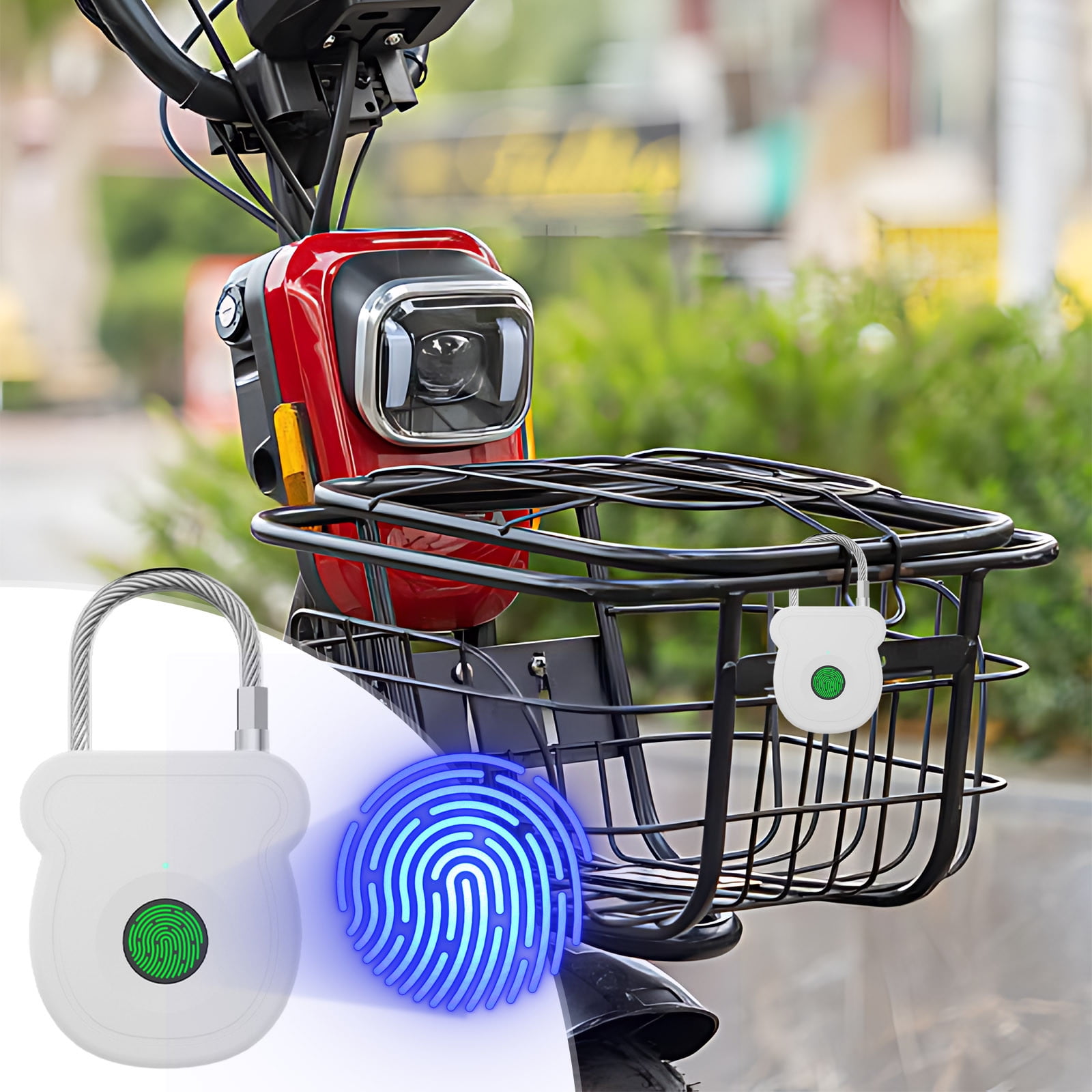 SIYTUAU Smart Fingerprint Padlock Outdoor Luggage Lock Security ...