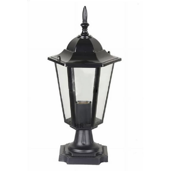 SIYTUAU Garden Lamp Post Outdoor Light Fixture Traditional Pillar Lamp Column Post Light Patio Pathway Lantern Decor Black