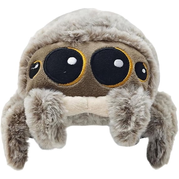 SIYTUAU Spider Plush Toy, 7.9 Inch Soft & Realistic Stuffed Spider with Big Eyes, Cute Halloween Simulation Animal Plush, Cute Home Decoration, Halloween Christmas Birthday Gift Idea for Friends