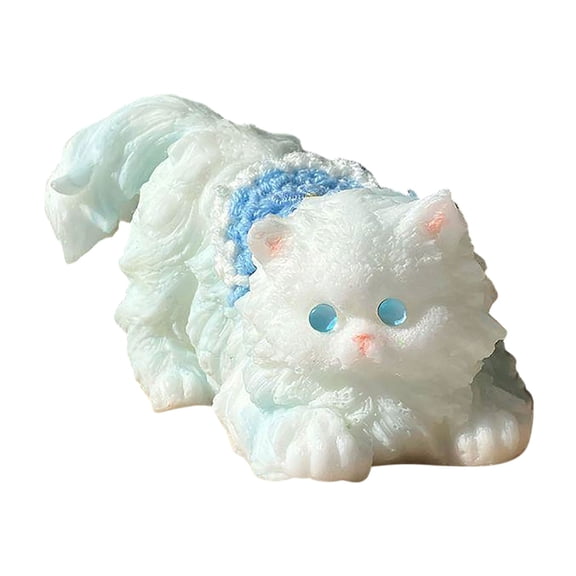 SIYTUAU Squish Cats Stress Relief Toy Shocked Fidget Doll Soft For Pet Lovers Home Office Decor With Silica Gel Material A