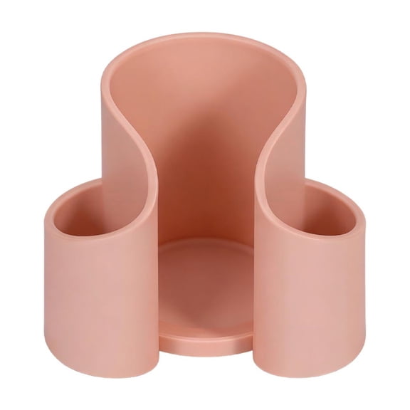 SIYTUAU Storage Box Plastic Material Cotton Pad Organizer With U Shape Slot 4.33 X 3.14 X 3.54 Inches Transparent Container Pink