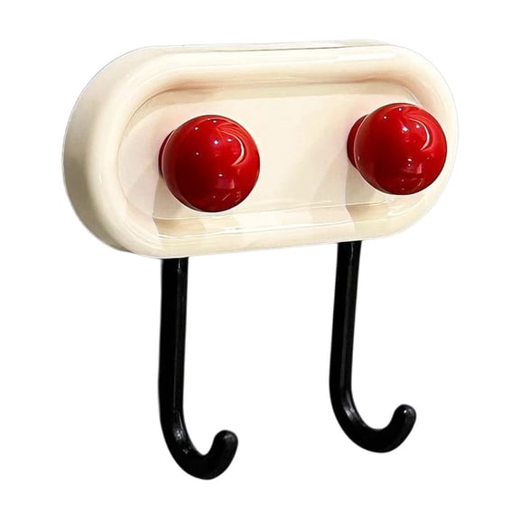 SIYTUAU Strong Adhesive Plastic Hook Double Headed Clothes Hanger For Bathroom Kitchen Door 7 X 5 X 3 Cm 2.8 X 2 X 1.2 Inch