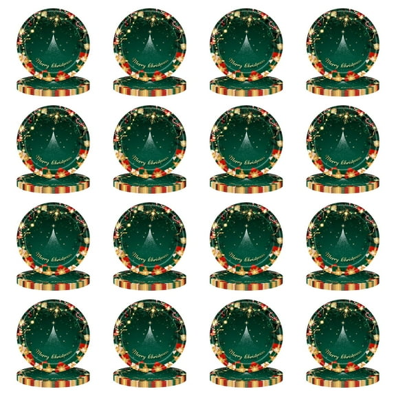 SIYTUAU Style C Paper Christmas Disposable Tableware Set With Napkins Plates And Cups For Party Decorations Festive Design Party Supplies C