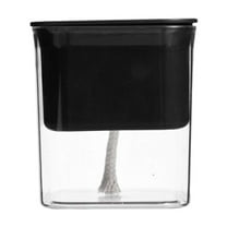 SIYTUAU Transparent Self-Watering Flower Pot Automatic Water Absorption Square Planter Black Plastic Container For Home Office Desk Transparent Flower Pot A