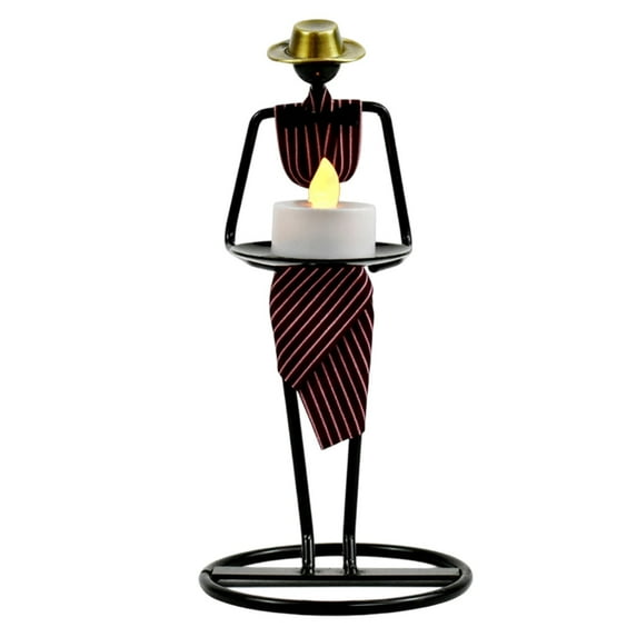 SIYTUAU Waiter Candle Holders Ornament Iron Candle Stand Stylish Table Centerpiece For Home Bedroom Wedding Dining Room Party Decor D D