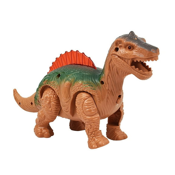 SIYTUAU Walking Dinosaur Toy With Sound And Light Electric Simulation Model Brown Plastic 8.85 Inches Kids Gift Walking Dinosaur Toy Brown