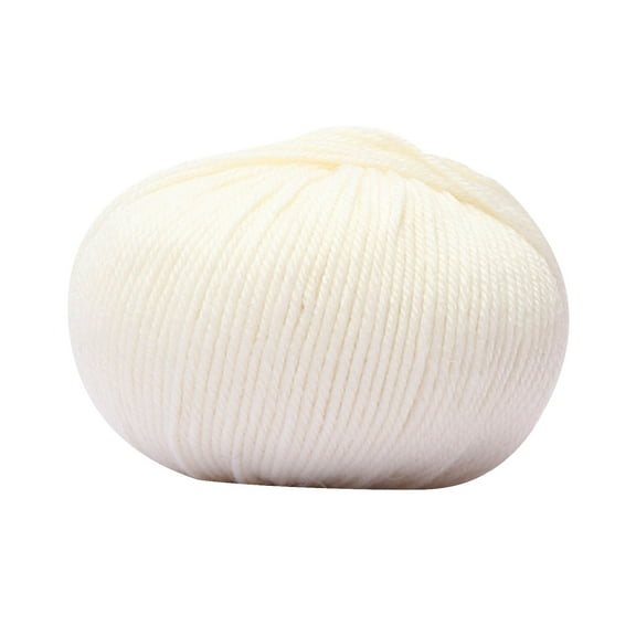 SIYTUAU White Color Wool Knitting Yarn For Scarves Hats And Coats Medium Thick 0.08-Inch Diameter Soft Warm 95% Polyester 5% Spandex Blend Diy Wool Yarn A