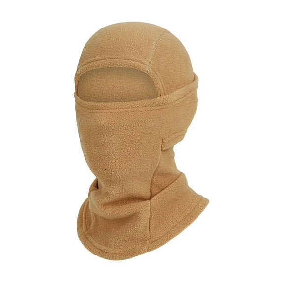 SIYTUAU Winter Riding Fleece Hat Outdoor Cold Head Gear Helmet Liner Cold Hat Windproof Mask Breathable Warm Hat Khaki Nylon Spandex 15.9 X 13.3 Inches Khaki Headgears Khaki