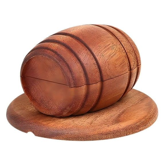 SIYTUAU Wooden Cocktail Barrel Smoker Food Preserver With Fruitwood Chips And Filter Artisan Party Accessory Natural colorful