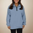 thumbnail image 1 of SIYUDAN Adult Women Sweatshirts Long Sleeve Sweatshirt for Women'S Quarter Zip Light Blue Pullover Women'S Crewneck Sweatshirts Womens Fall Outfits Sweatshirts for Women Trendy, 1 of 8