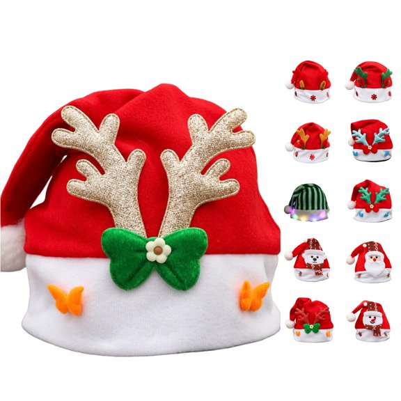 SIYUDAN Christmas Hats for Women Men Red Beanie Warm Winter Hat for Women Cold Weather Christmas Accessories