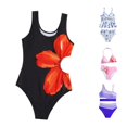 thumbnail image 1 of SIYUDAN Girls Swimsuit One Piece Floral Cut Out Bathing Suit for Summer Beach, 1 of 7