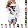 thumbnail image 1 of SIYUDAN Halloween Sweatshirt for Women Vintage Graphic Skeleton Sweatshirt Long Sleeve Crewneck White Sweat Shirt Autumn Halloween Clothes for Women M, 1 of 5