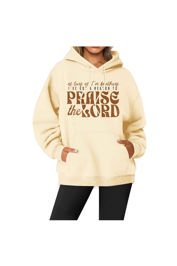 Hoodies For Women Christian Sweatshirt Letter Print Hoodies Oversized Pullover Hoodie Women Fall Jacket Street Style