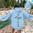 thumbnail image 1 of SIYUDAN Hoodies For Women Jesus Loves You Hooded Sweatshirts Letter Print Christian Sweatshirt Oversized Pullover Hoodies Winter Tops College Wear, 1 of 3