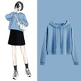 thumbnail image 1 of SIYUDAN Hoodies Sweatshirt for Women Long Sleeve Women's Hoodies Pullover Baggy Hoodies Dark Purple Hooded Sweatshirt Fall Jackets Women’S Clothes, 1 of 6